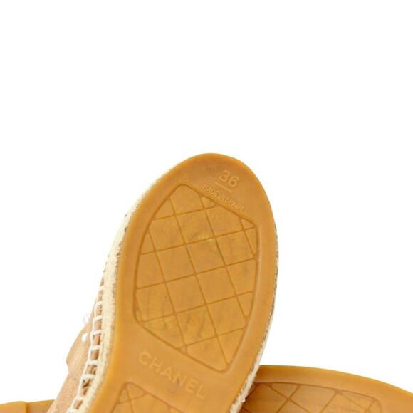 COPY - Chanel Espadrille 36 Suede Mother of Pearl CC Flats CC-S0207P-C043 - Picture 11 of 11